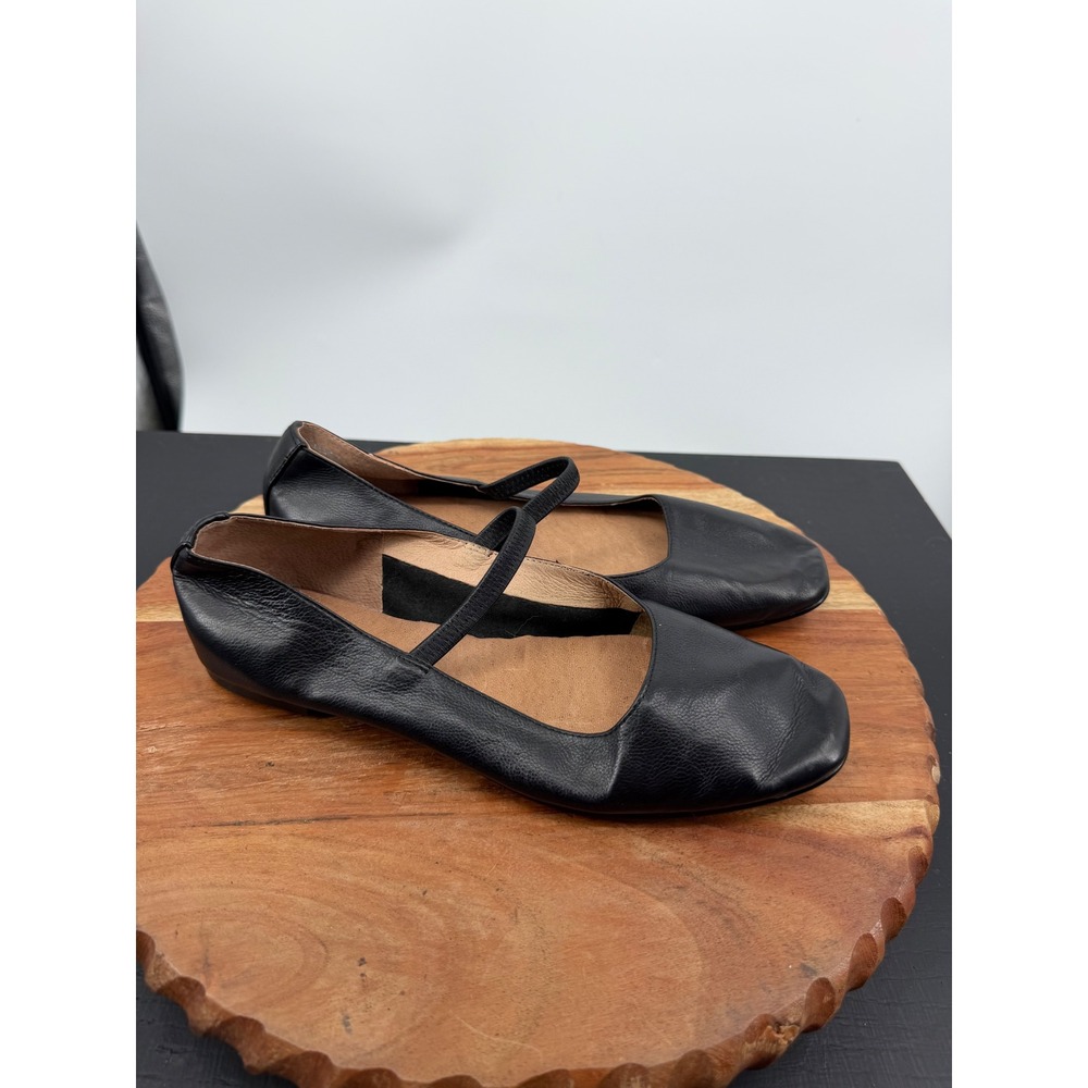 Madewell The greta Mary Jane Flat Women 7.5 Black Leather Square Toe NN044